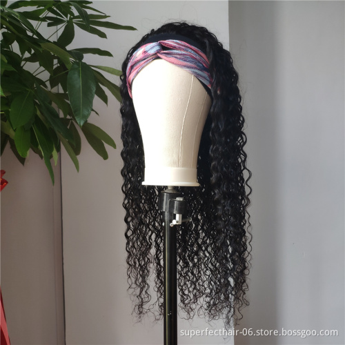 Water wave headband wig hair headbands for wigs high quality headband wig